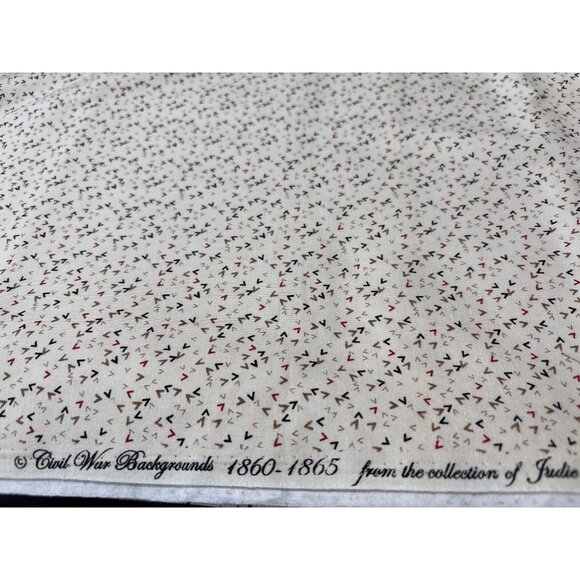 Civil War Backgrounds Cotton Fabric 1860-1865 Marcus Bros Textiles 20" x 44" Bei - Picture 4 of 6